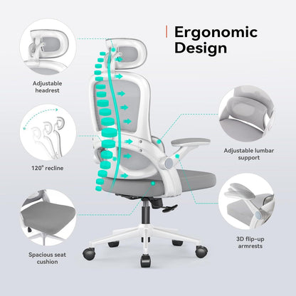 SIHOO M102C Ergonomischer Bürostuhl mit Netzrücken und Lendenwirbelstütze