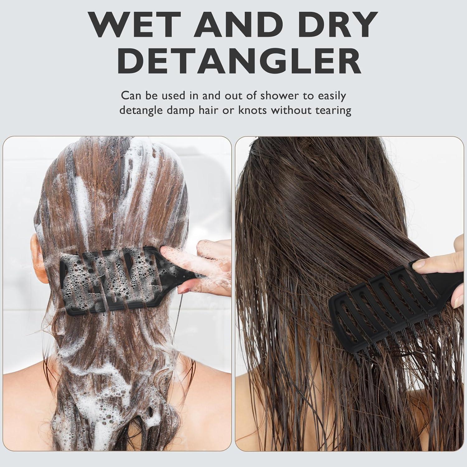 BESTOOL Haarbürste für Damen, Herren, Kinder - Entwirrkamm für glattes, lockiges, nasses Haar - Entwirrungsbürste