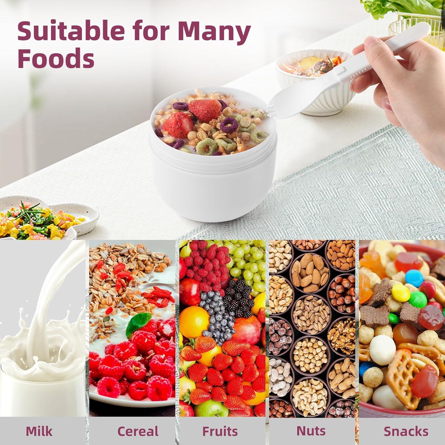 Joghurtbecher to go Kinder Müslibecher Klapplöffel Porridge Lunchboxen