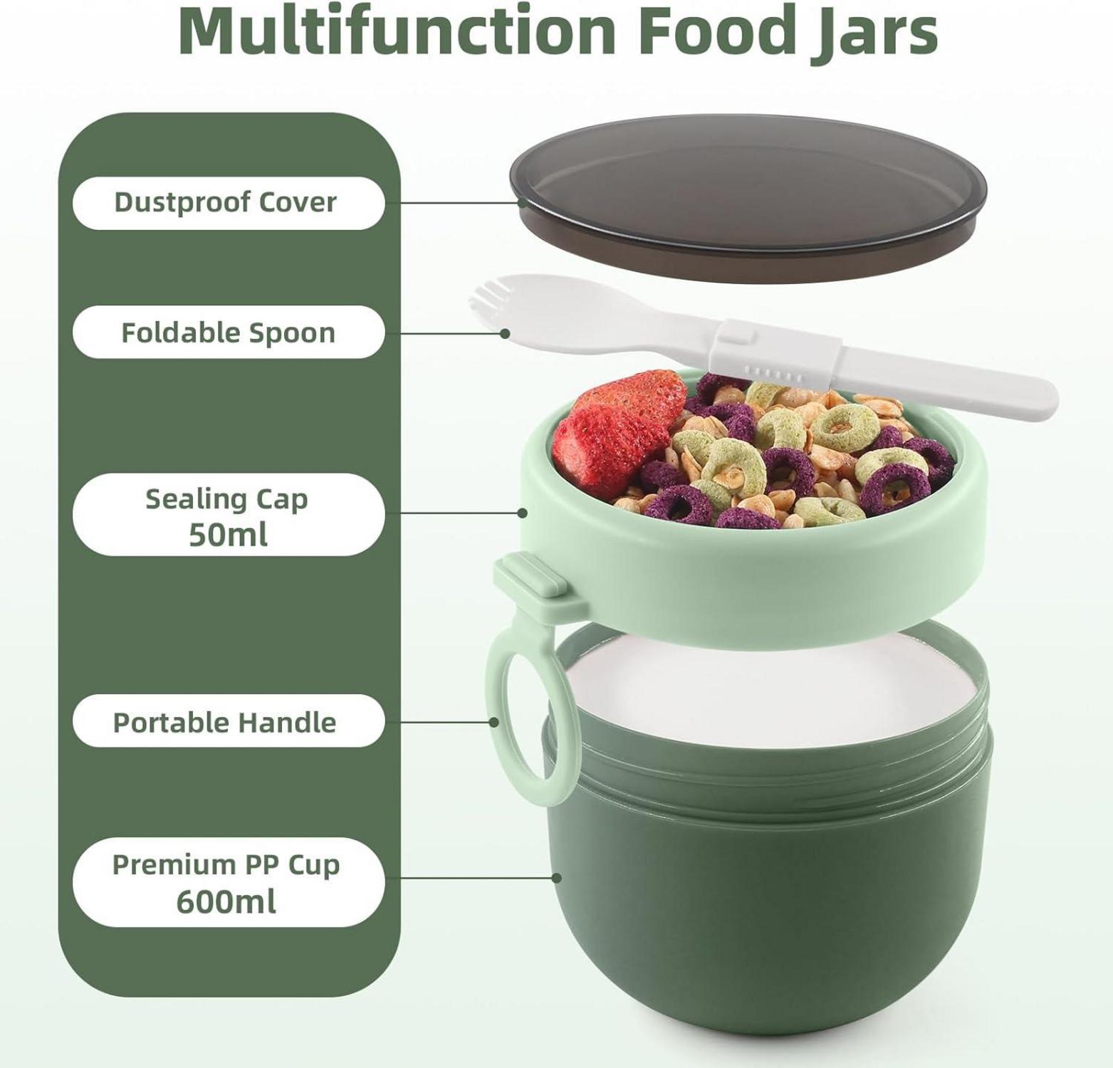 Müslibecher to go Kinder Lunchbox Joghurt Snackbox 650ml