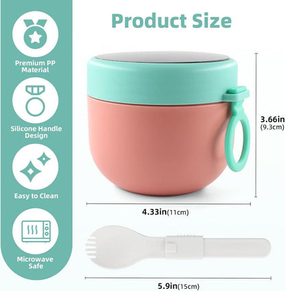 Joghurtbecher to go Müslibecher Kinder Lunchbox 650ml