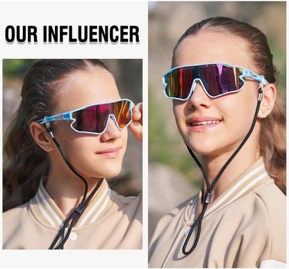 Kinder-Sonnenbrille Baseball TR90 Rahmen UV400 Sport Radfahren DK268