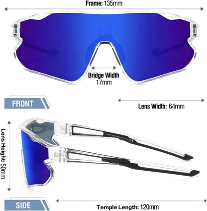 DUCO Kinder Baseball Sonnenbrille TR90 Rahmen UV400 DK268