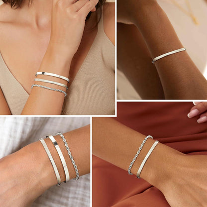Armband Damen Gold 14 Karat Vergoldet Edelstahl Perlen Ketten Set