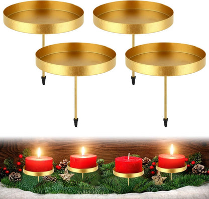 Kerzenhalter Adventskranz Stabkerzen Stumpenkerzen Schwarz Metall