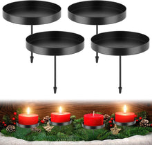 6er Set Schwarz Metall Kerzenhalter für Advents-, Hochzeits- und