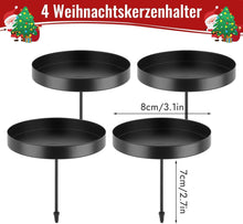 6er Set Schwarze Metall Kerzenhalter für Stab- und