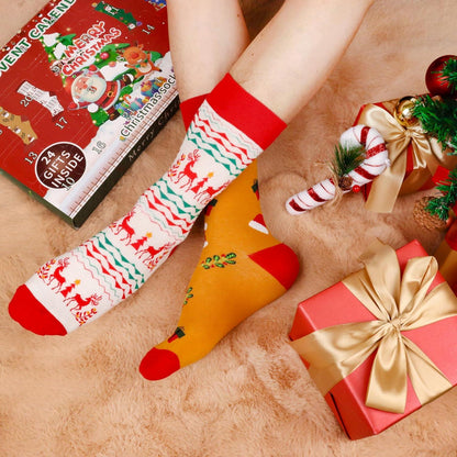 Adventskalender Männer Socken 2024 43-46 Weihnachtssocken Festlich