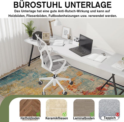 Bürostuhl Unterlage 90x150cm Hartboden Gaming Stuhlmatte Kratzfest