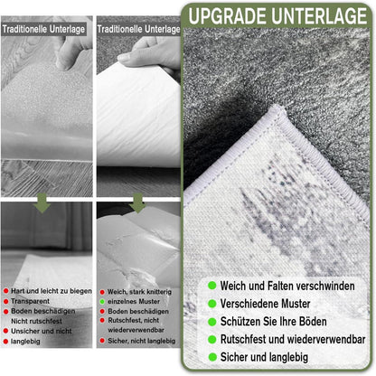 Graue WTHYGB Bürostuhl Unterlage 90x150cm für Hartböden
