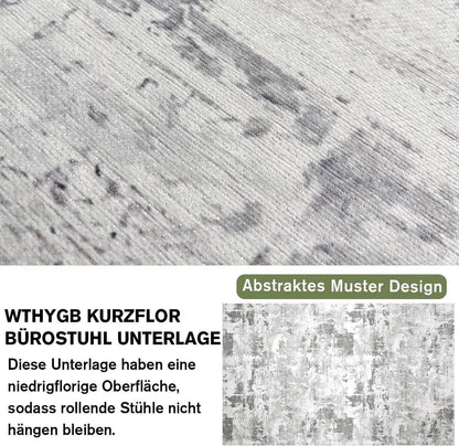 Graue WTHYGB Bürostuhl Unterlage 90x150cm für Hartböden