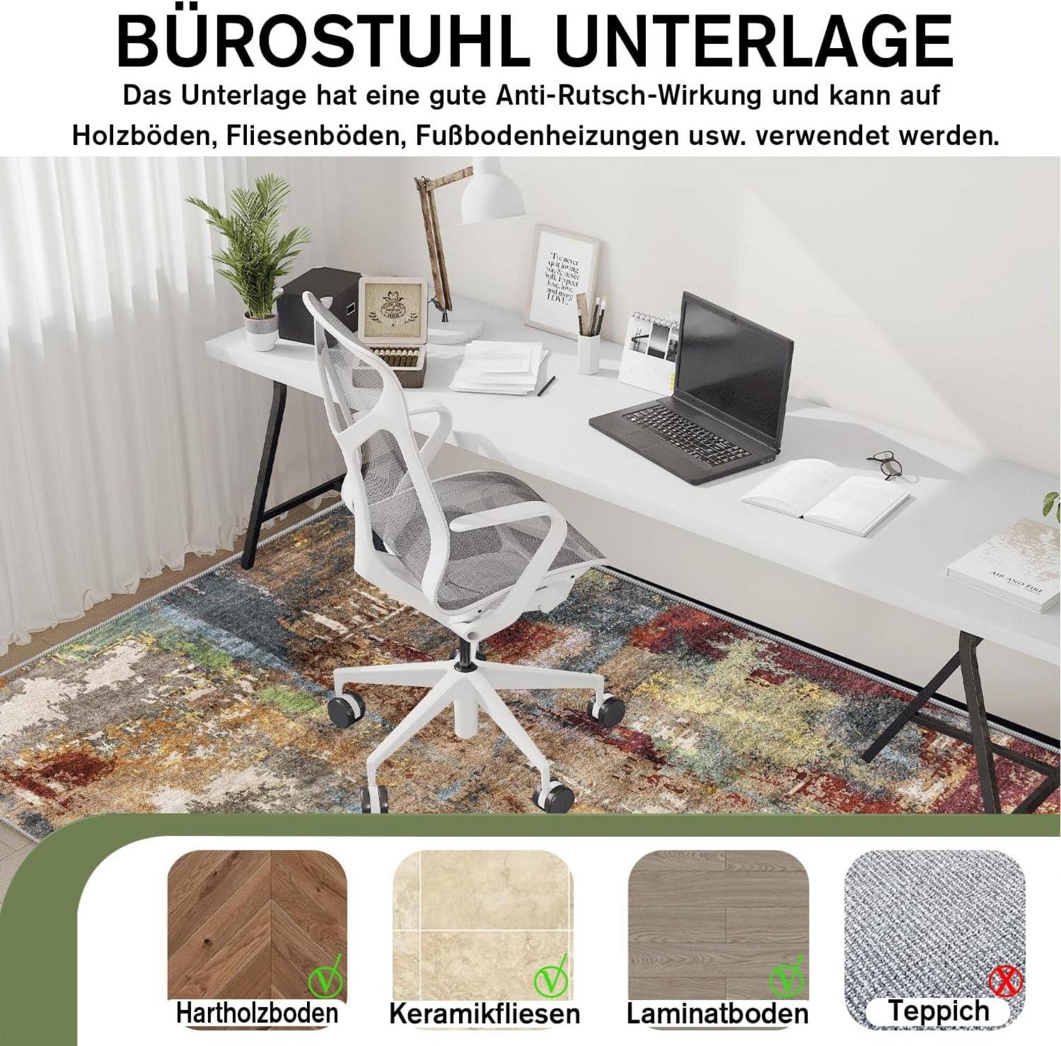 Bürostuhl Unterlage 90x120cm Bodenschutzmatte Hartböden Gaming