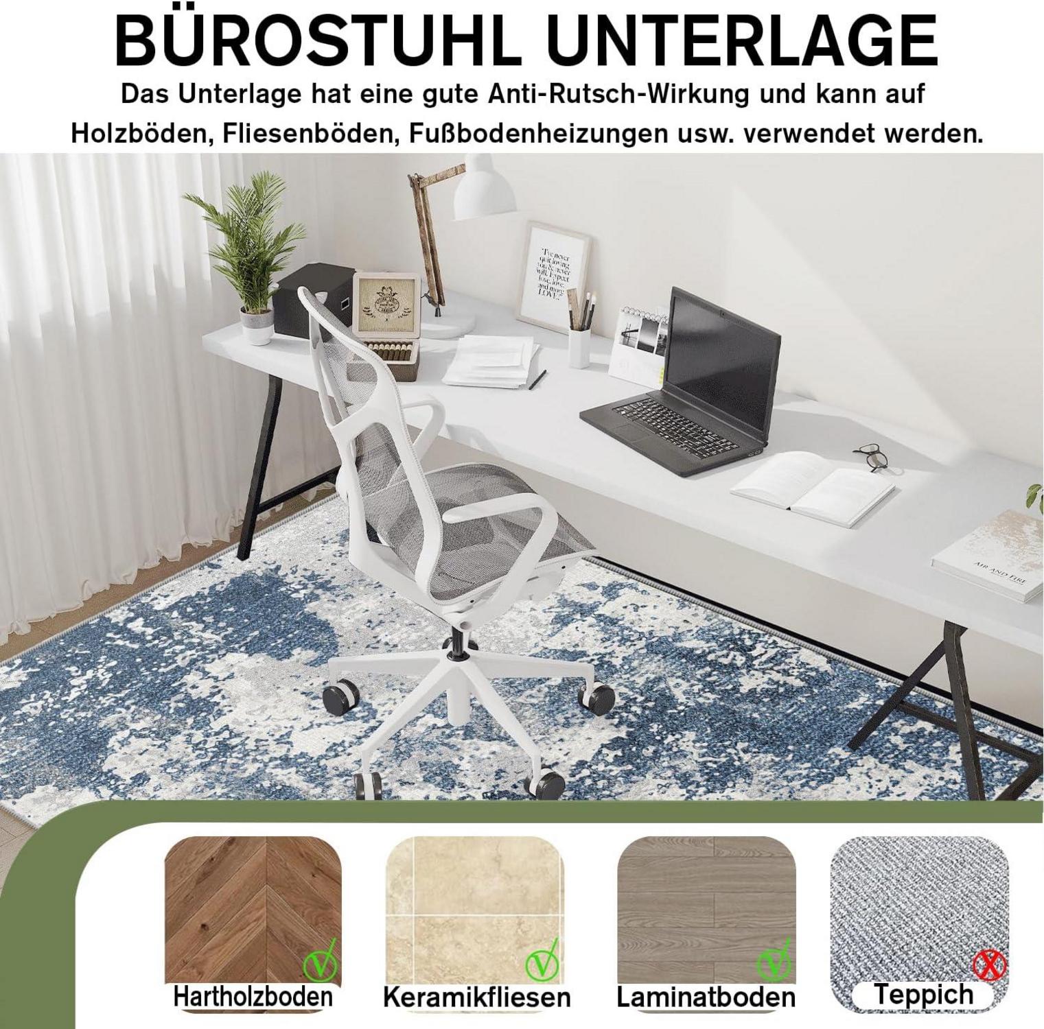 Bürostuhl Unterlage 90x150cm Hartboden Gaming Stuhlmatte Kratzfest