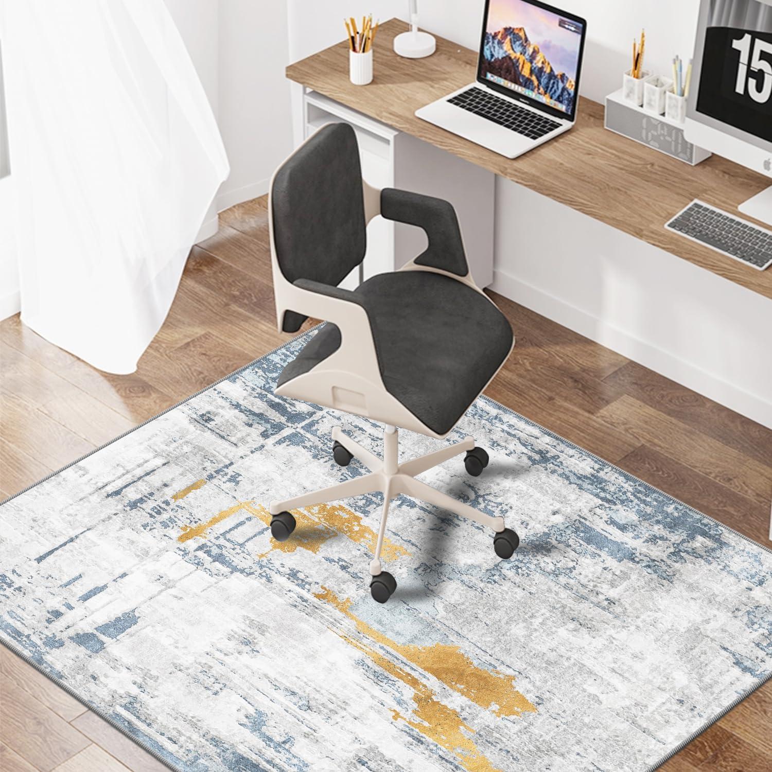 Schreibtischmatte Hartholz Bürostuhl Unterlage 90x150cm rutschfest