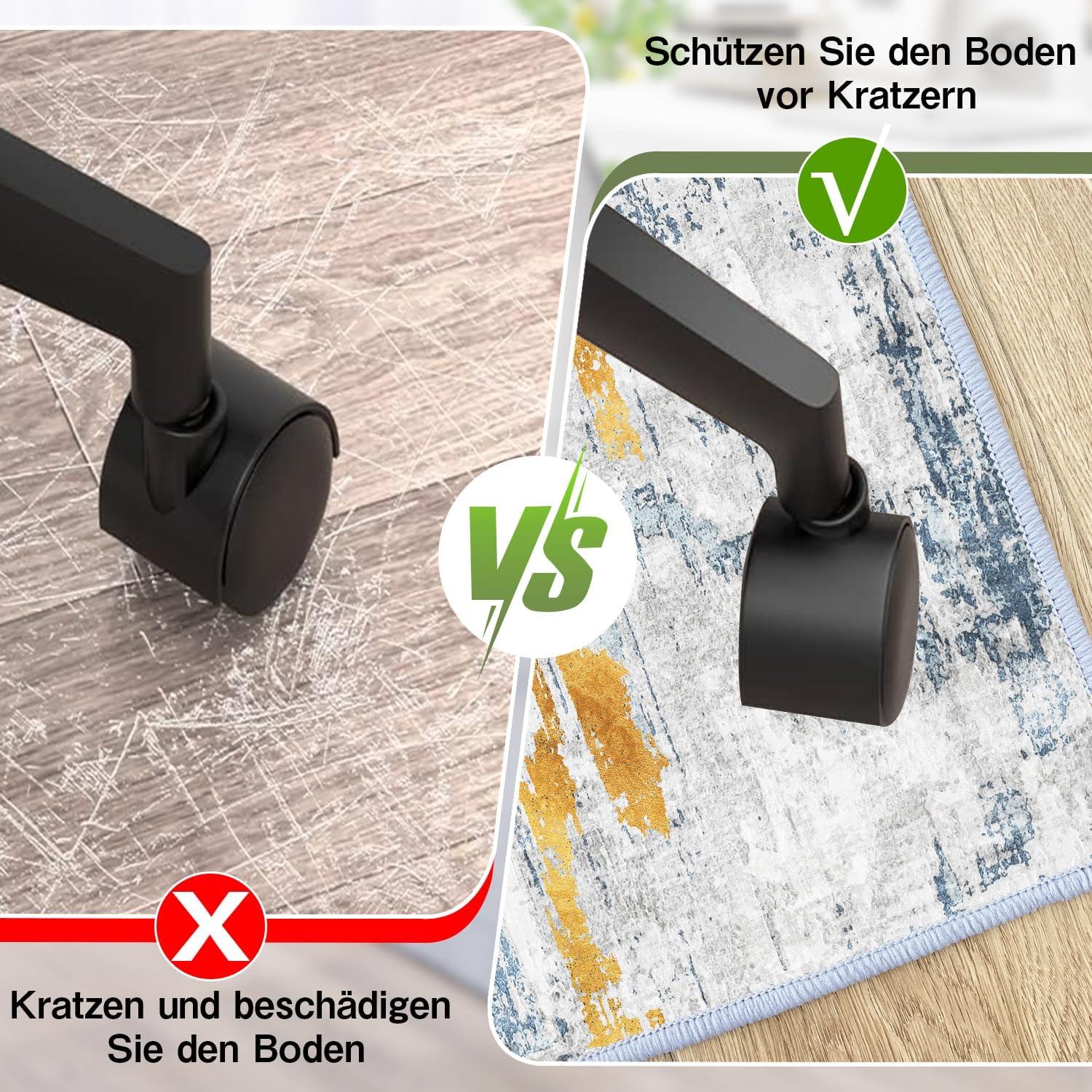 WTHYGB Bürostuhl Unterlage 90x150cm Hartbodenschutz Blau Gelb