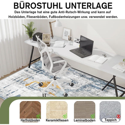 Bürostuhl Unterlage Bodenschutzmatte Hartböden 90x120cm