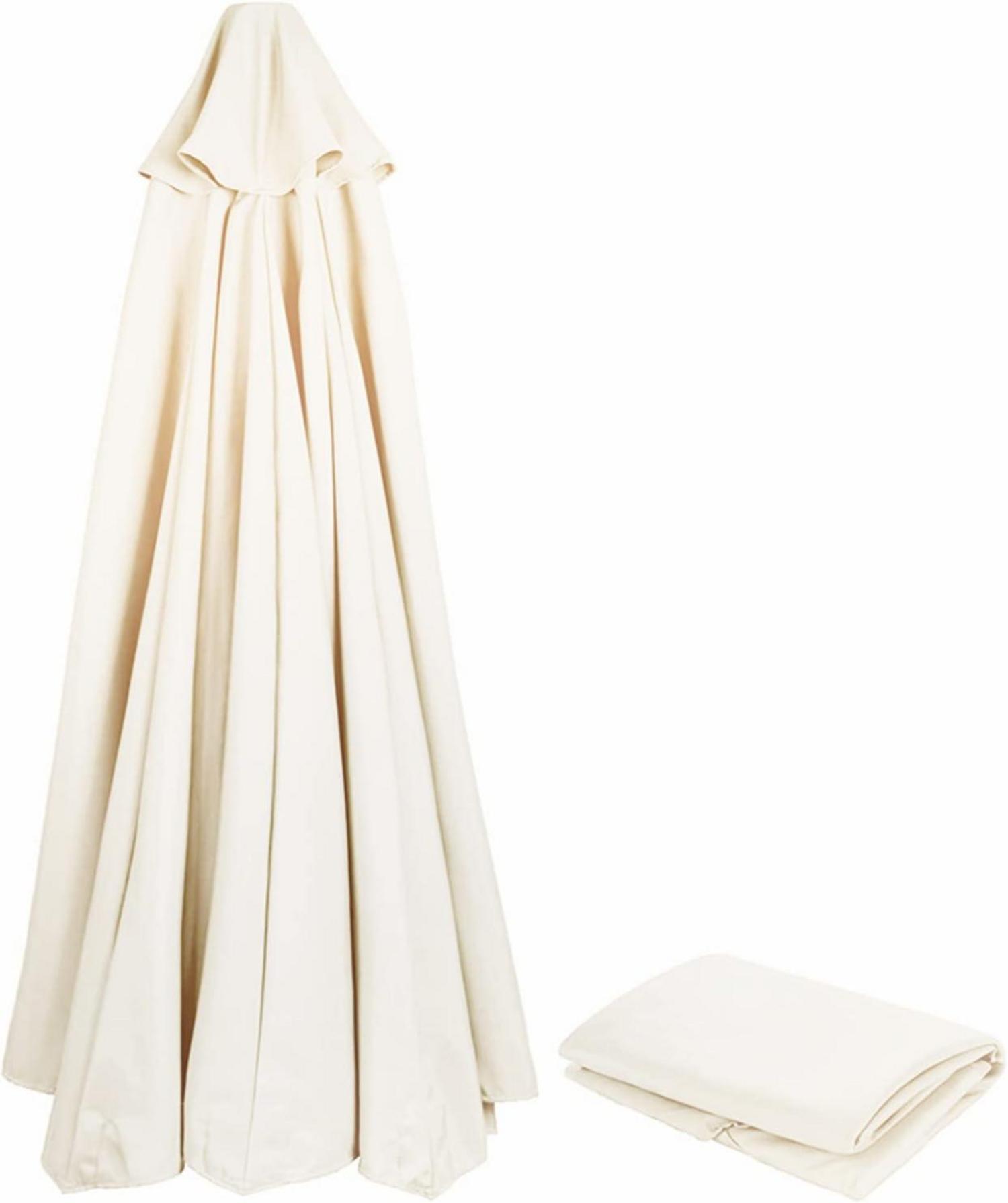 Sonnenschirm Ersatzbezug UV-Schutz 80 wasserfest 270cm Beige