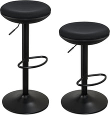 2er Set Höhenverstellbare Barhocker mit Rückenlehne für Küche und Bar