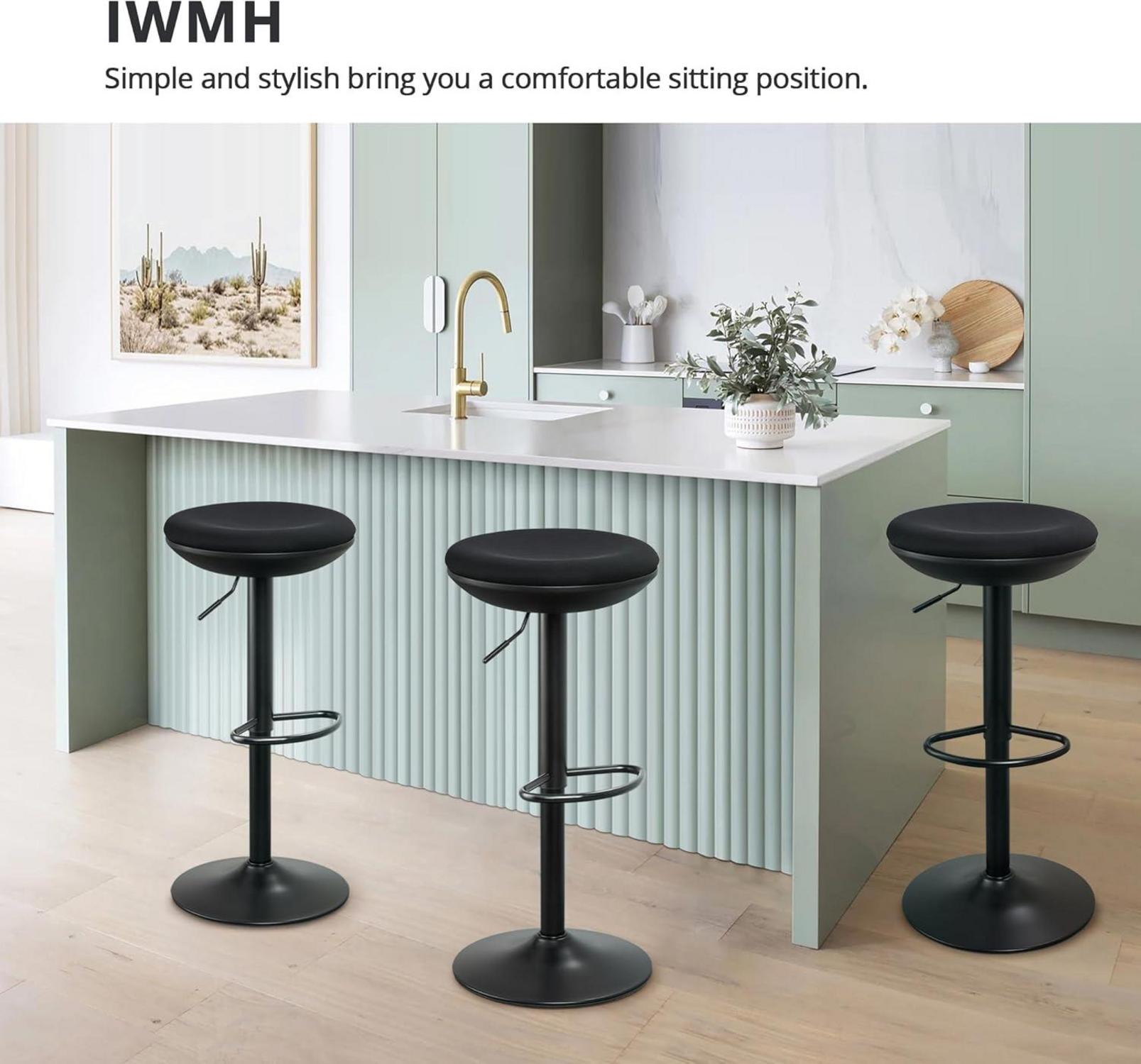 Barhocker 2er Set Höhenverstellbar Drehbare Küchenhocker mit