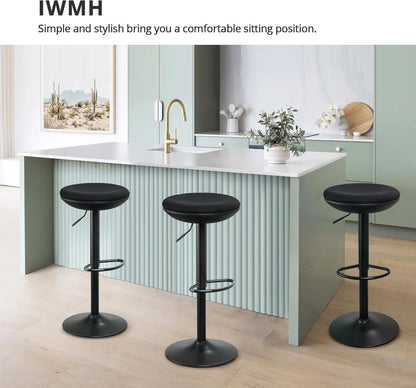 Barhocker 2er Set Höhenverstellbar Drehbare Küchenhocker mit