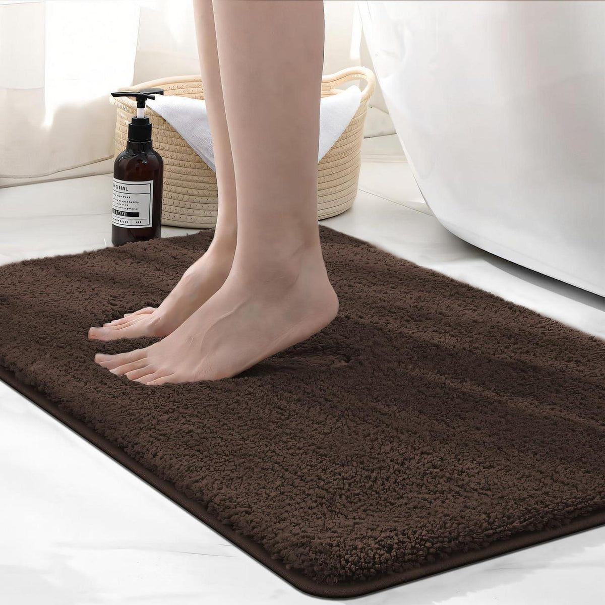 Super saugfähige Mikrofaser Badematte 50x80 cm Kaffeebraun
