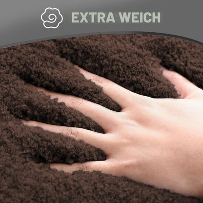 Super saugfähige Mikrofaser Badematte 50x80 cm Kaffeebraun