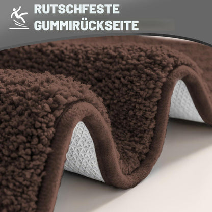 Super saugfähige Mikrofaser Badematte 50x80 cm Kaffeebraun
