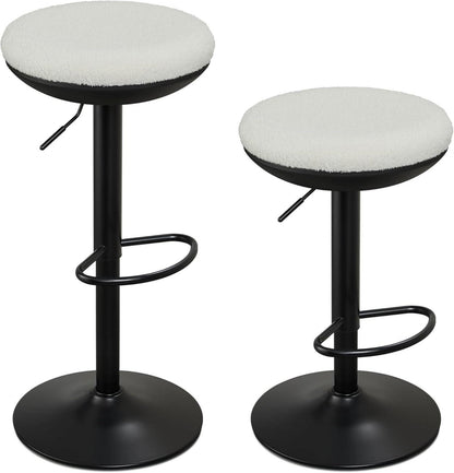 Barhocker Set Höhenverstellbar Drehbare Küchenhocker mit Rückenlehne