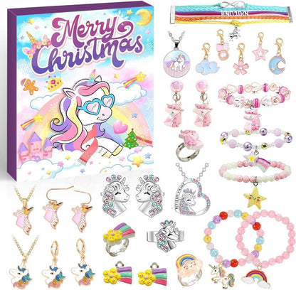 Adventskalender Mädchen Einhorn Schmuck Weihnachts Countdown