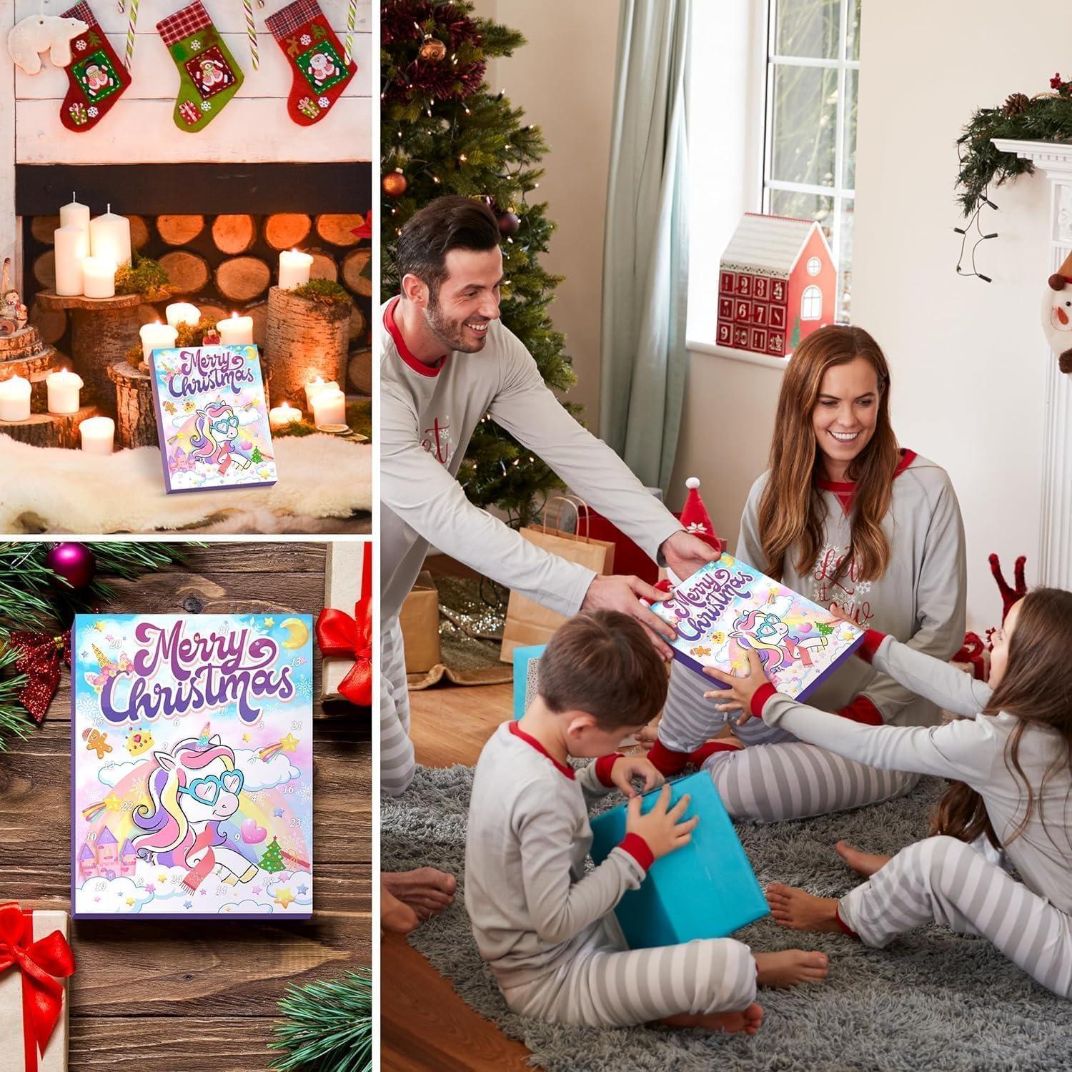 Adventskalender Mädchen Einhorn Schmuck Weihnachts Countdown 2024