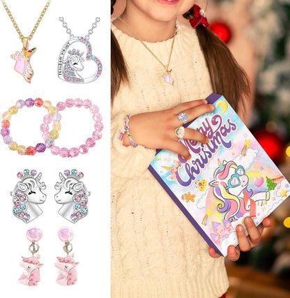 Adventskalender Mädchen Einhorn Schmuck Weihnachts Countdown 2024