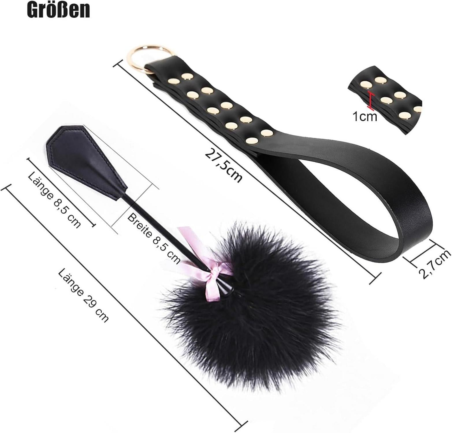 Leder Paddel Peitsche SM Sexspielzeug Federkitzler BDSMAGE