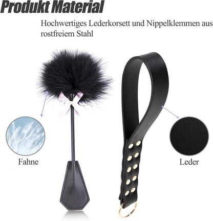 Leder Paddel Federkitzler Peitsche BDSM Sexspielzeug SM Erotik Paare