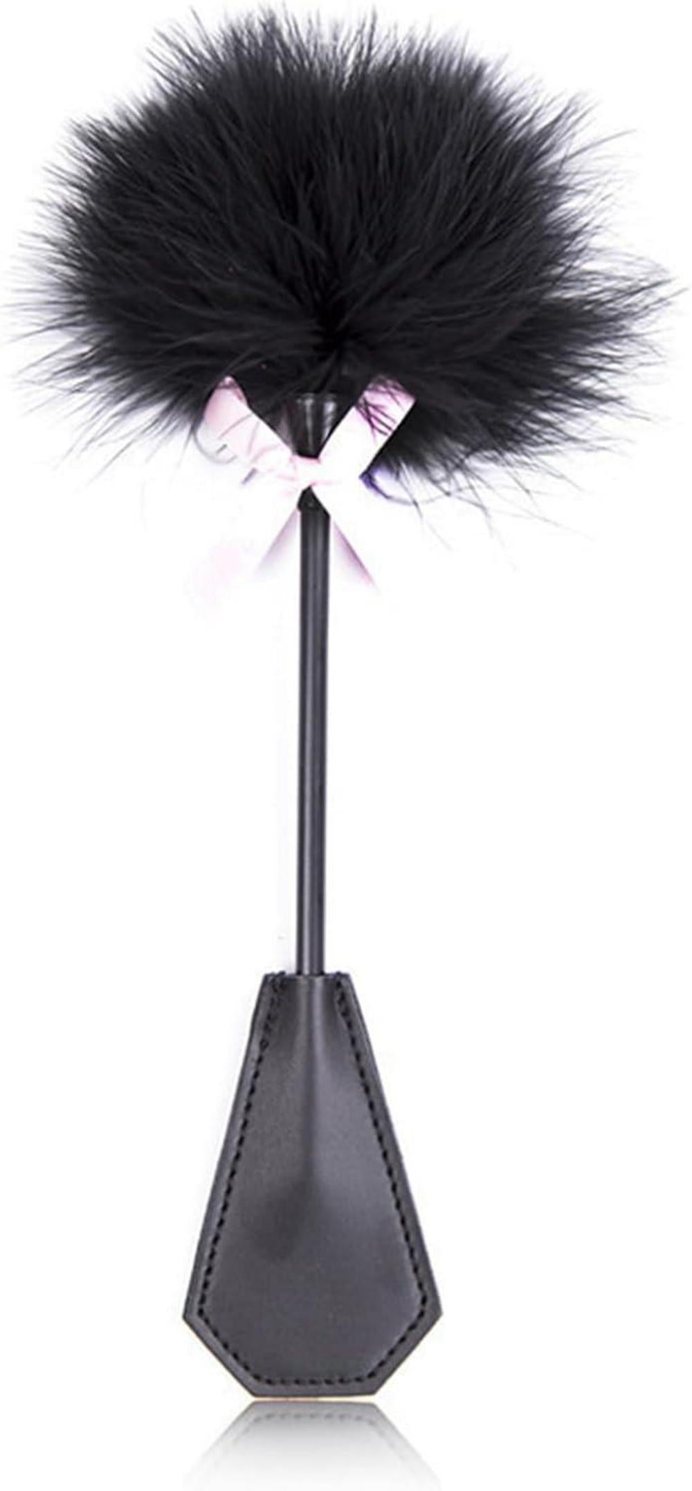 BDSMAGE Leder Paddel Sex SM mit Federkitzler und Peitsche, erotisches BDSM Spielzeug