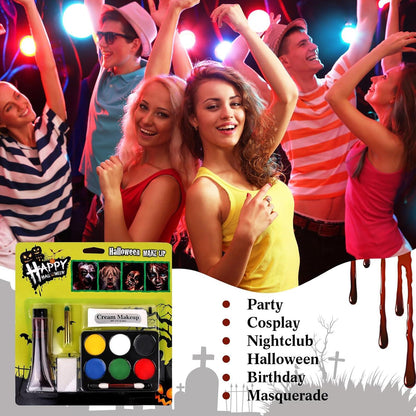 SFX Makeup Kit Halloween Kunstblut + 6 Farben Gesicht Body Painting Öl