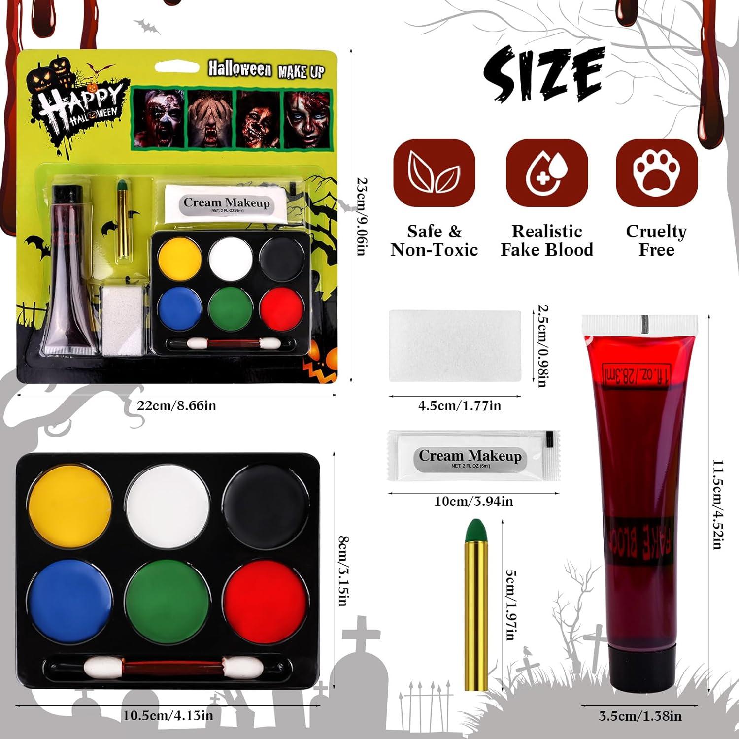 Halloween SFX Makeup Kit Kunstblut 6 Farben Body Painting