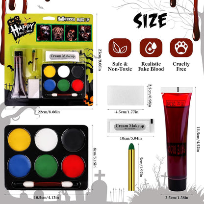Halloween SFX Makeup Kit Kunstblut 6 Farben Body Painting