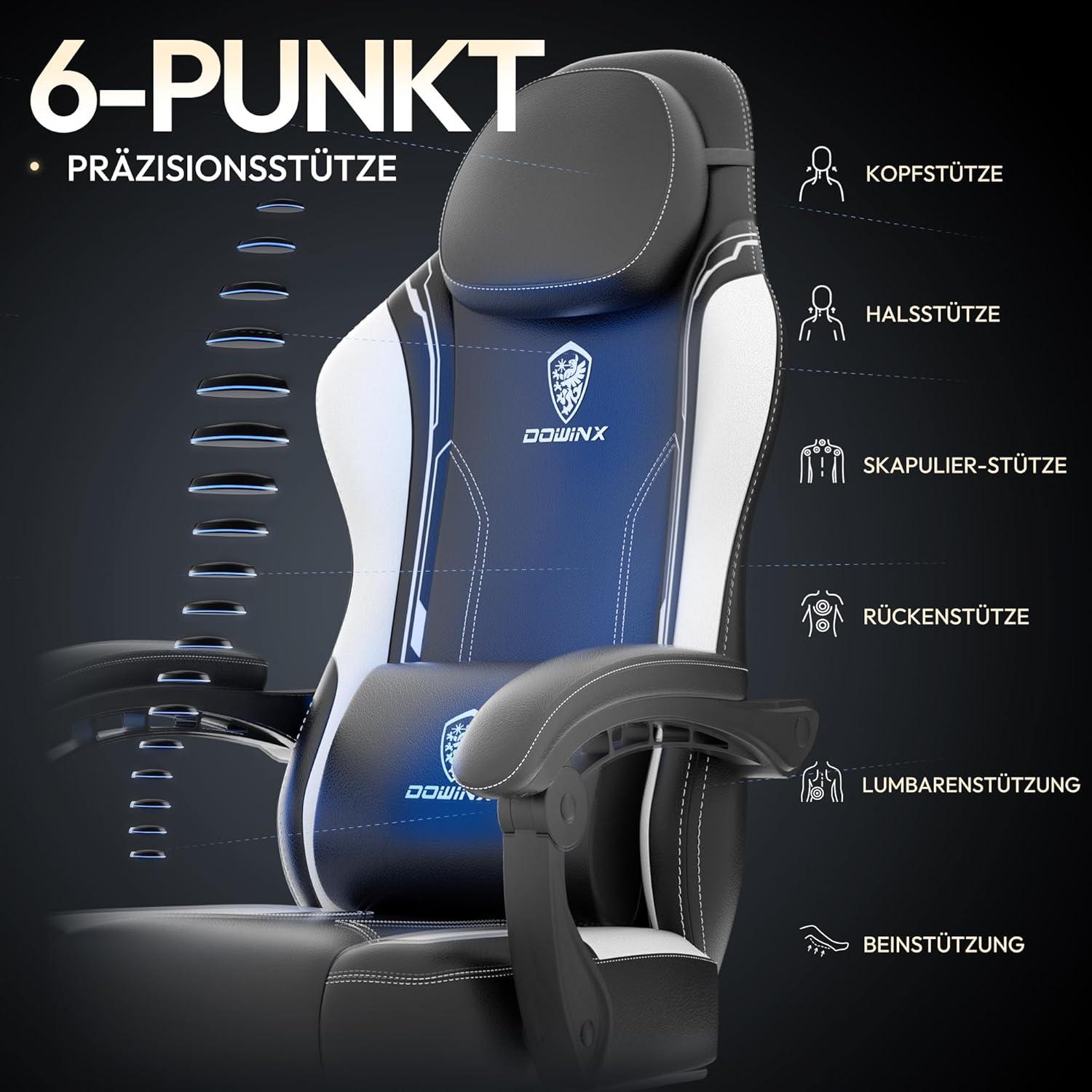 Gaming Stuhl Racing Gamer Sessel mit Lendenwirbelstütze