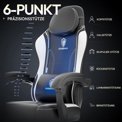 Gaming Stuhl Racing Gamer Sessel mit Lendenwirbelstütze