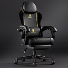 Ergonomischer Gaming Stuhl mit Lendenwirbelstütze und Fußstütze