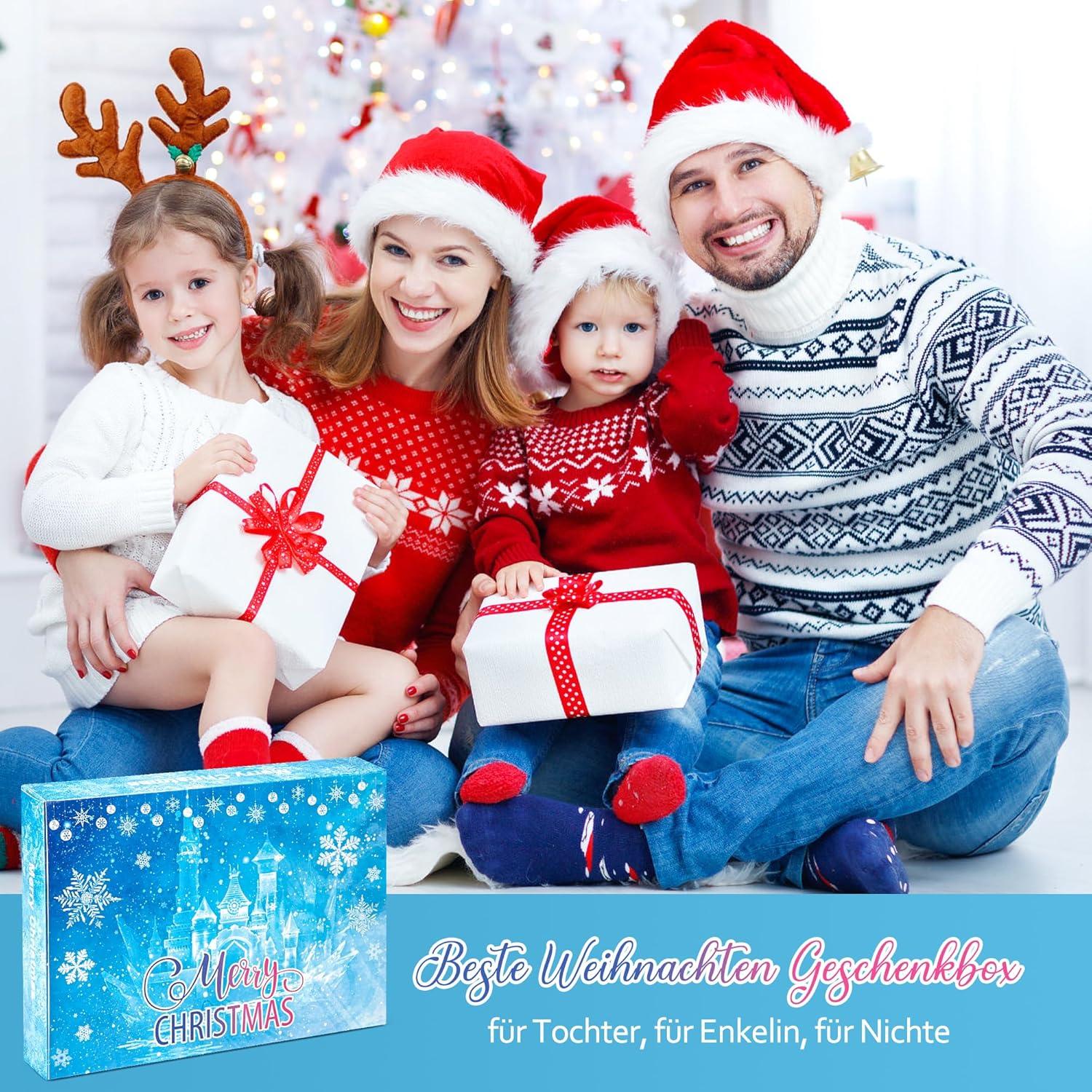 Adventskalender Mädchen 2024, Prinzessin Weihnachts Countdown Kalender