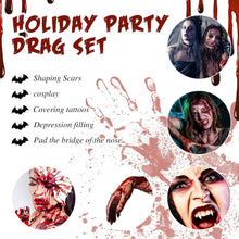 Halloween Schminke Set Weiß Grün Rot SFX Kunstblut Kit