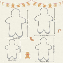 Lebkuchen-Ausstechformen-Set aus Edelstahl, 4 Größen