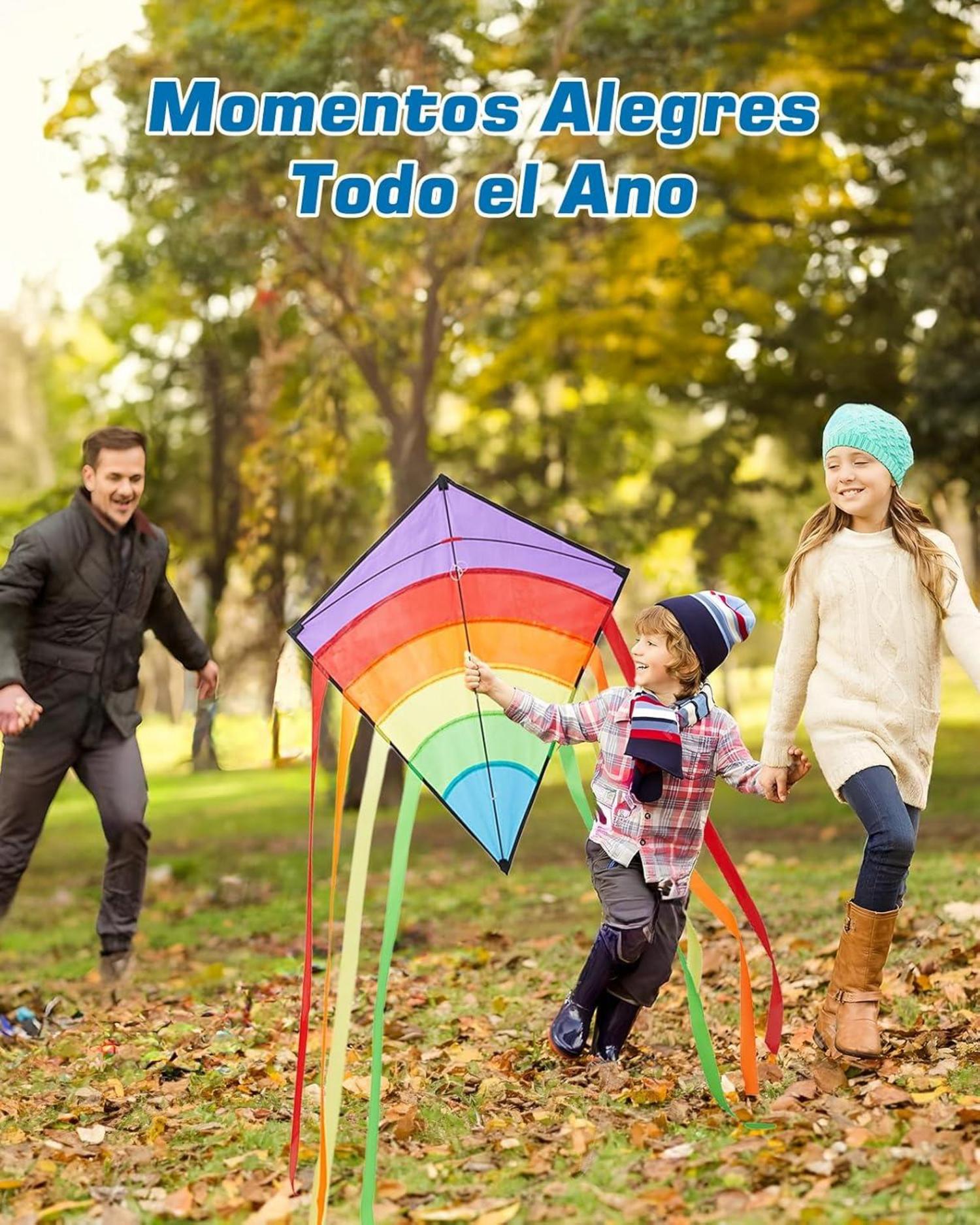 Anpro Regenbogen Drachen Einleiner für Kinder und Erwachsene