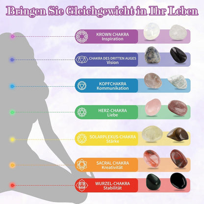 Edelstein Adventskalender 2024 Natürliche Heilkristalle für