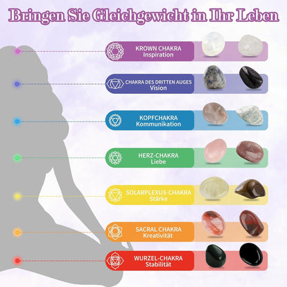 Edelstein Adventskalender 2024 Frauen Heilkristalle Chakra Yoga