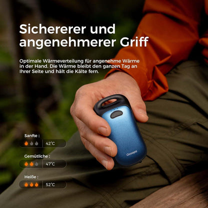 Wiederaufladbarer Magnetischer Handwärmer 2er-Pack IP45 Tragbar Marineblau