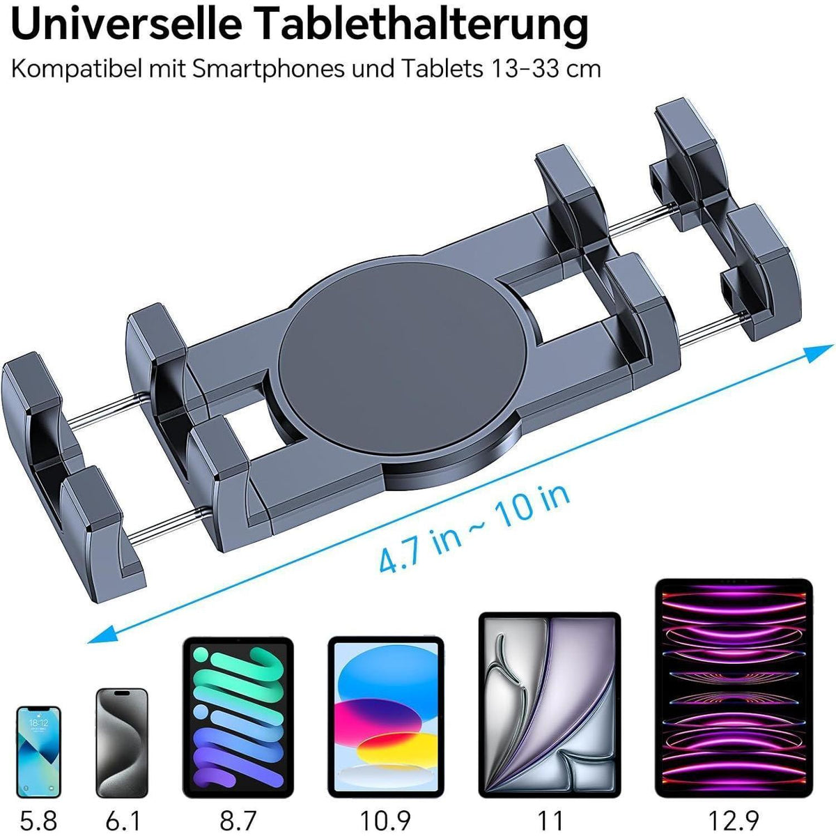 Tablet Autohalterung 360° drehbar für iPad & Samsung