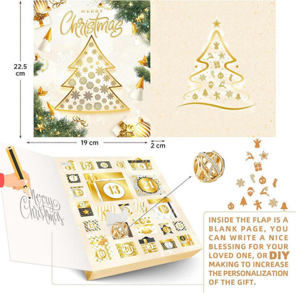 Adventskalender Mädchen Schmuck 2024 DIY Kit Weihnachts Geschenk