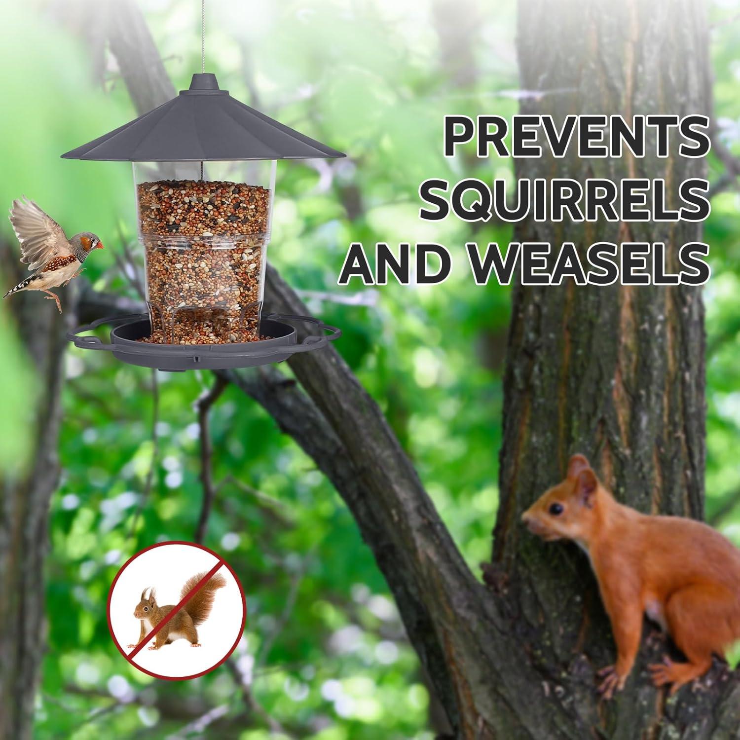 Vogelhaus mit Ständer für Meisen und Spatzen, Wetterfest